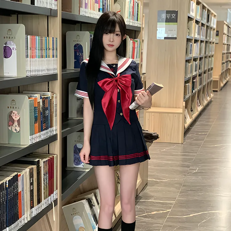 【桑莓果】樱之森jk制服套装水手服原创JK正版绀色学院风百褶裙套装