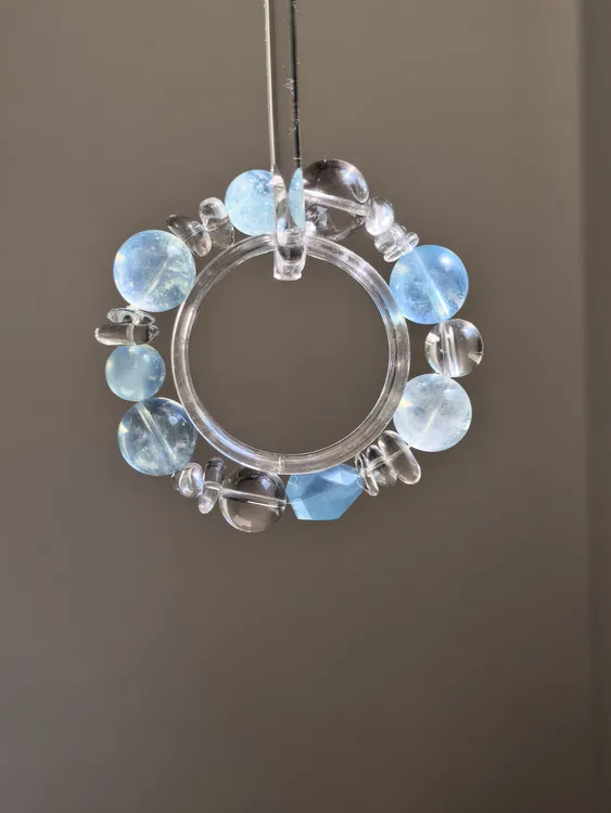 原创设计高品海蓝宝白水晶手串（拍前联系客服转人工）