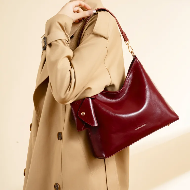 红色包包结婚包女新娘包礼物日常可用腋下包大容量单肩斜挎托特包