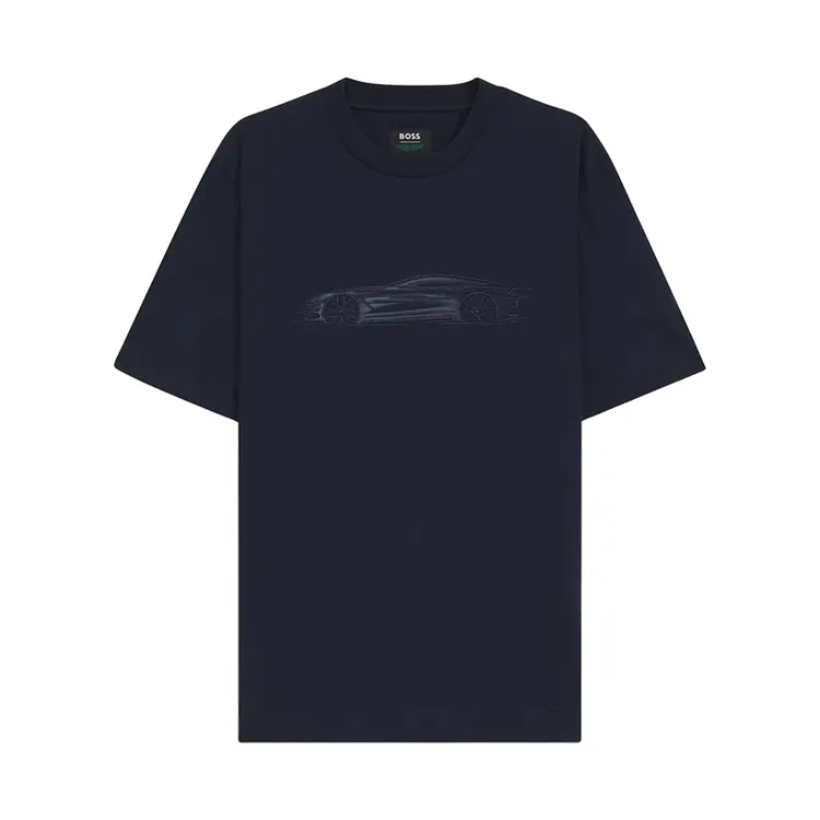 未使用 HugoBoss/雨果博斯 男夏凉感阿斯顿马丁联名印花T恤12565