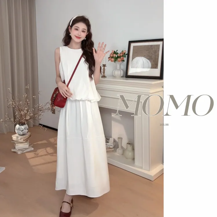 法式温柔风白色背心连衣裙子女夏季2025新款穿搭套装短裙