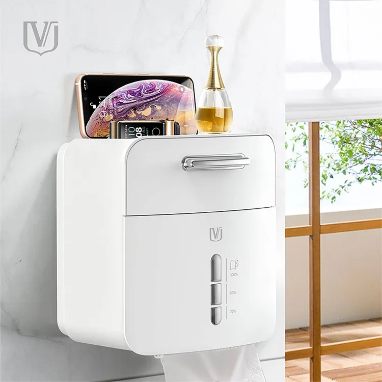 卫生间纸巾盒防水卫生纸置物架厕纸盒免打孔卷纸盒厕所壁挂抽纸盒