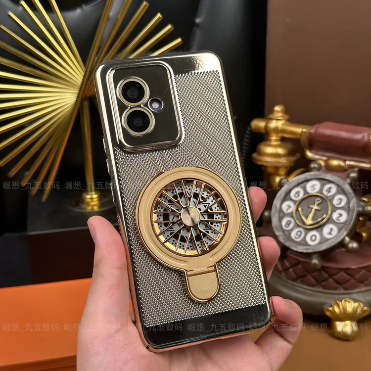 【五金支架+自带镜头膜】适用荣耀100电镀散热防摔支架全包壳