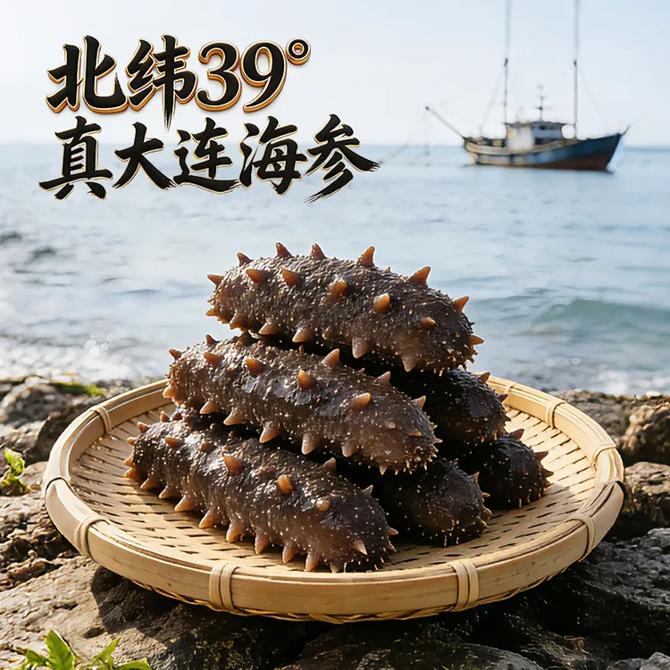 海参「大连辽刺参新鲜正宗」年货礼品即食海参鲜活锁鲜来自深海大号