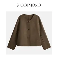 MOOI MONO"暮秋风情"显瘦气质高端简约宽松短款毛呢外套 N150H53