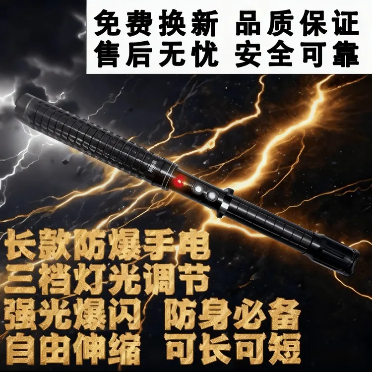 户外防身强光手电筒防骚扰高压电击防卫棍驱赶猪狗