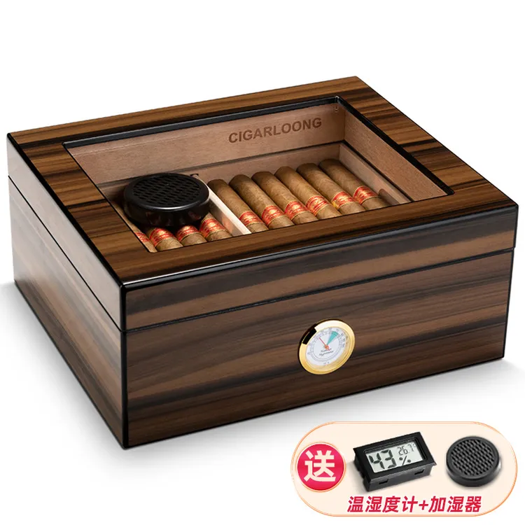 雪茄保湿盒CIGARLOONG/茄龙雪松木钢琴烤漆雪茄盒雪茄柜CA-24AR1
