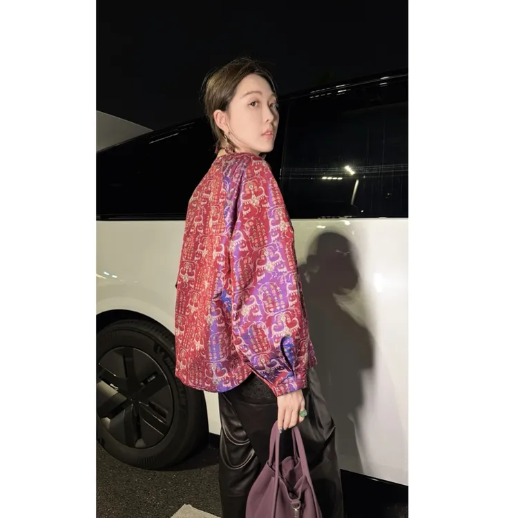 蜀锦·花卉立鸟纹！桑蚕丝新中式上衣！GZ6542
