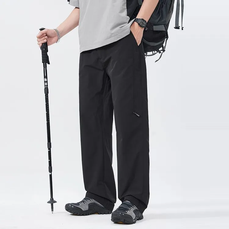 美式速干裤子男直筒宽松户外运动冰丝休闲长裤夏季薄款潮流百搭