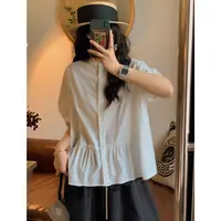 门店36&9！BI囤好货！凉感易打理/莱赛尔天丝显瘦短袖衬衫女D00150