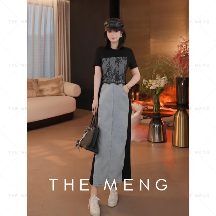THE MENG【唤醒】高支精梳棉通勤百搭短袖连衣裙#M252G0658