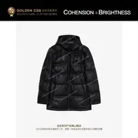 凝慧【暗夜行者】进口绵羊皮+95鹅绒时尚真皮连帽保暖羽绒服VS121