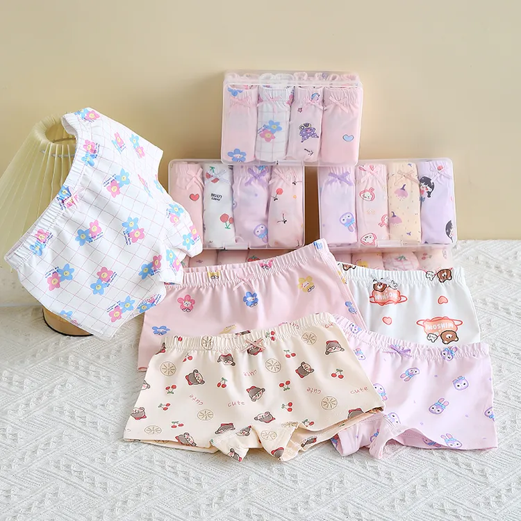 纯棉a类抗菌宝宝内裤小学生平角内裤男童儿童纯棉抗菌裤女平角