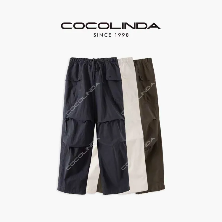COCOLINDA | ‘本店明星’男女CP棉质四季多色工装裤P2124 （黑武士）