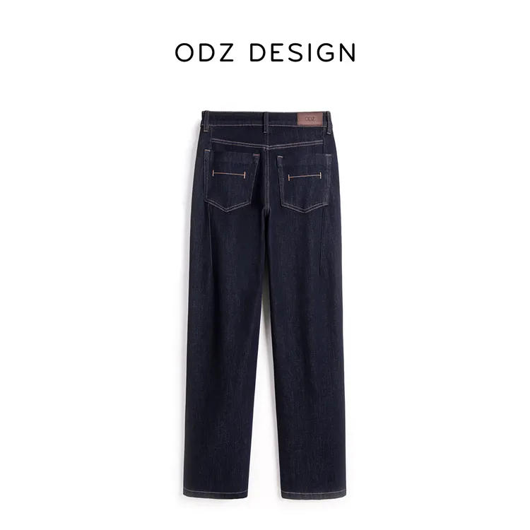 【ODZ】意大利系定制~2026春季新款丹宁蓝弹力显瘦直筒百搭牛仔裤女