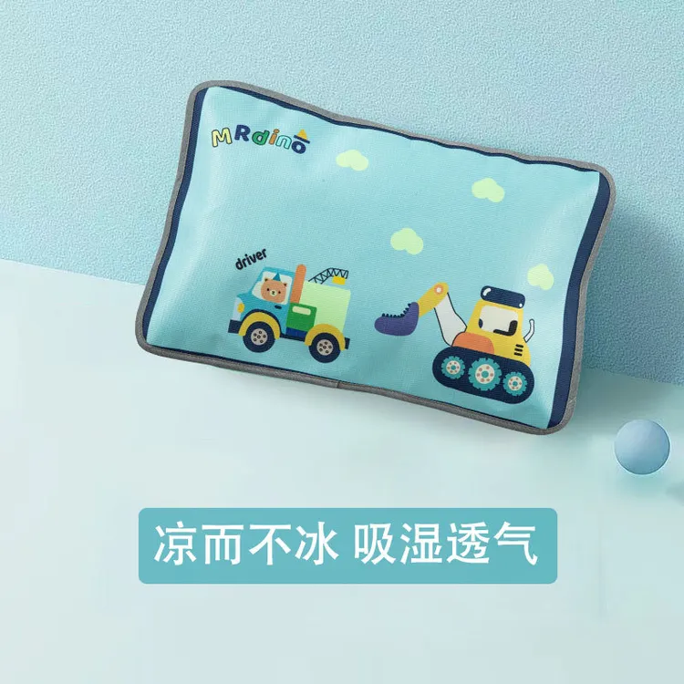 夏季儿童冰丝枕套可水洗折叠枕头套凉爽可爱卡通30*50学生枕芯套商品图