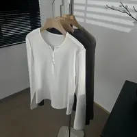 【老头女装定制】 秋冬百搭剪刀领四粒扣门襟衫 X-25223