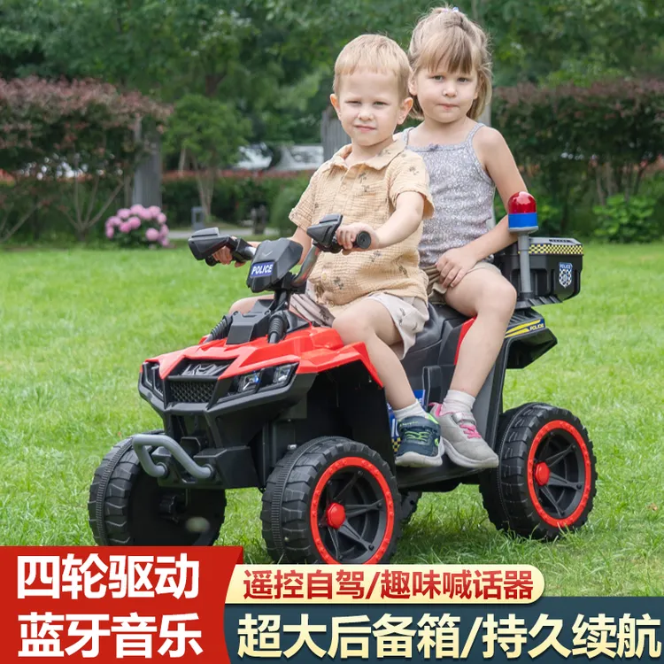 新款可坐人电动玩具车四轮汽车可坐双人蓝牙早教四驱越野童车