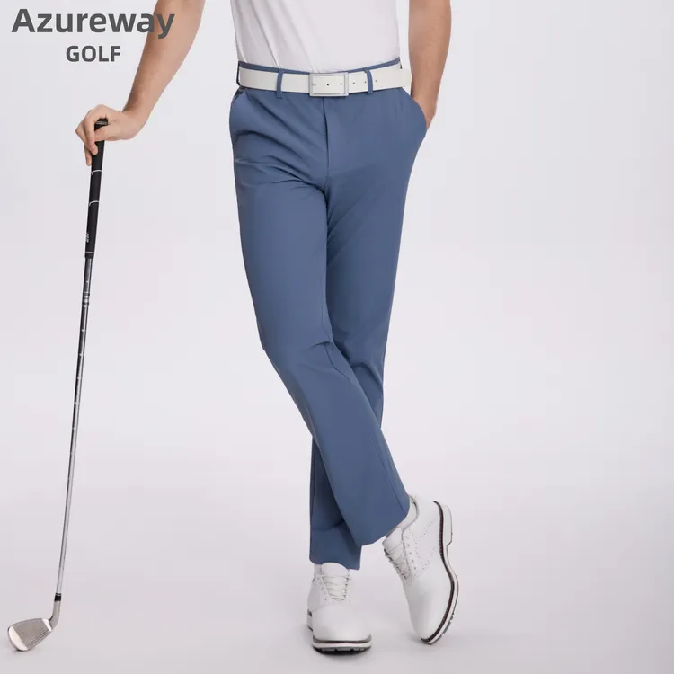 Azureway高尔夫薄款高腰男长裤速干高弹速干免烫松紧腰修身球裤子