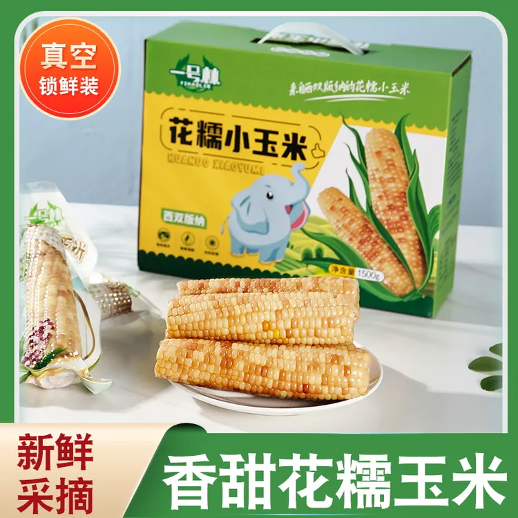 西双版纳香糯小玉米新鲜采摘真空包装即食代餐