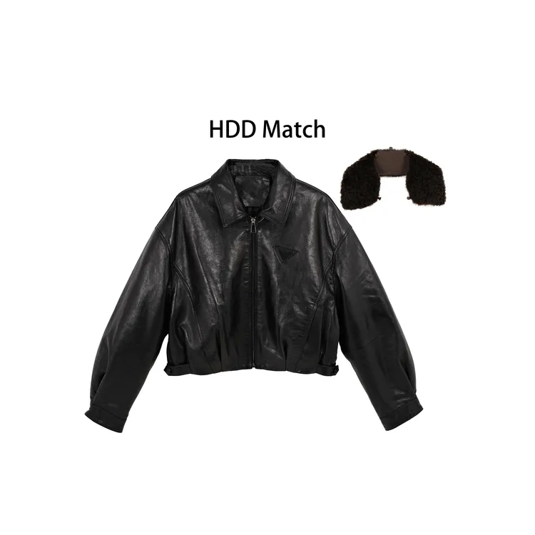 HDD- "羽绒新贵" 90鹅绒 冬季大毛领高定帅气皮衣羽绒服Y9560 