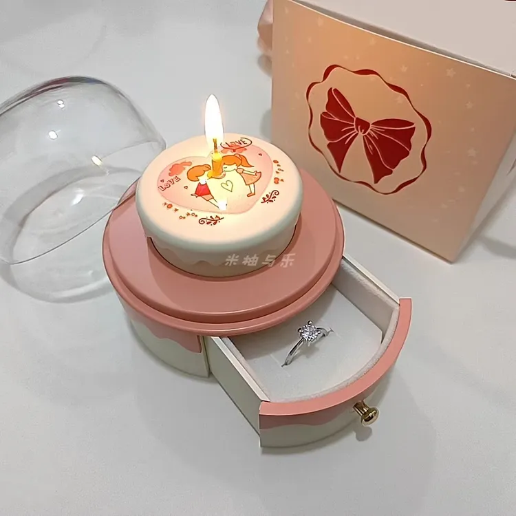 首饰盒/箱 圣诞创意蛋糕惊喜珠宝盒对戒指盒项链吊坠小耳钉礼物盒