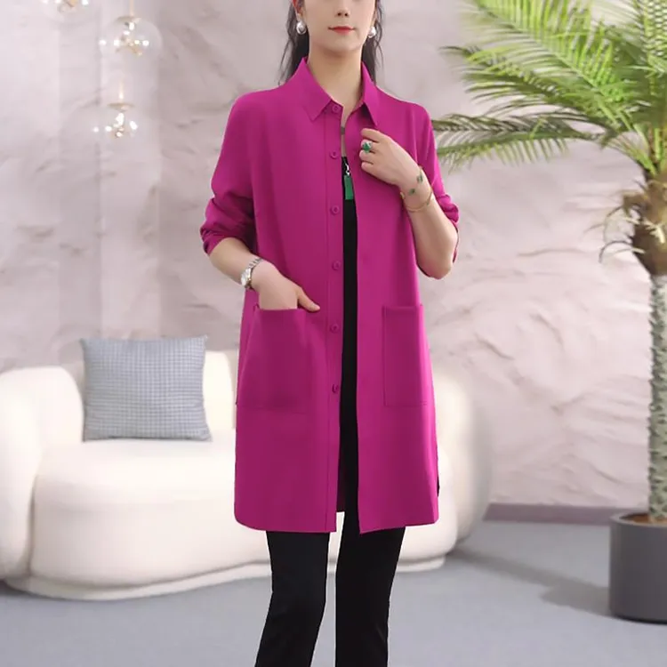 休闲风衣外套女2025秋季新款中年妈妈时尚宽松显瘦中长款百搭上衣