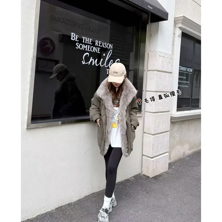 【新款狐狸毛派克服】小允姐姐2025新款时尚高级派克服
