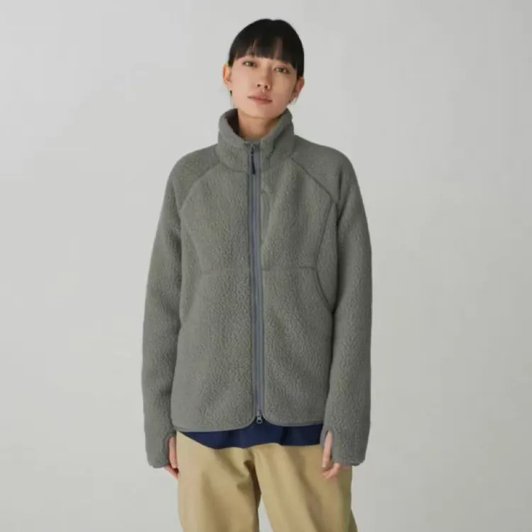 情侣立领抓绒衣户外休闲宽松加厚保暖秋冬外套 25139