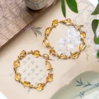 【漱金】黄水晶随形手编绳单圈手串多样性发其一