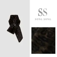 SONG-【豹裘温怀】冬季加厚毛绒亲肤时尚大气领子防寒保暖围巾