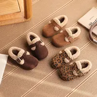 【肉桂红棕】韩版复古男童加绒时尚勃肯鞋百搭洋气森系百搭豆豆棉鞋