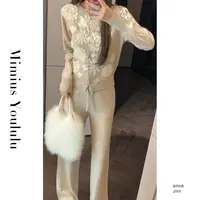 【mimius】喵喵 25早秋高定款手工立体花朵针织衫+长裤 WG07133