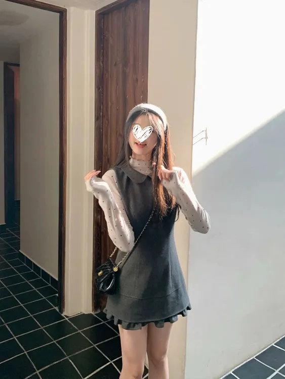 【小蕊专属】早秋新款裙子女针织衫连衣裙套装