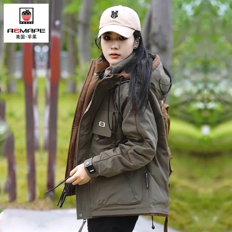 羽绒服男女同款冬季加厚保暖夹克服户外防风防水情侣百搭外套上衣