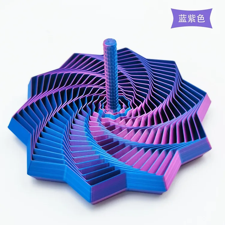 3d打印带手柄萝卜塔幻觉解压玩具螺旋塔烦躁之星解压神器水晶