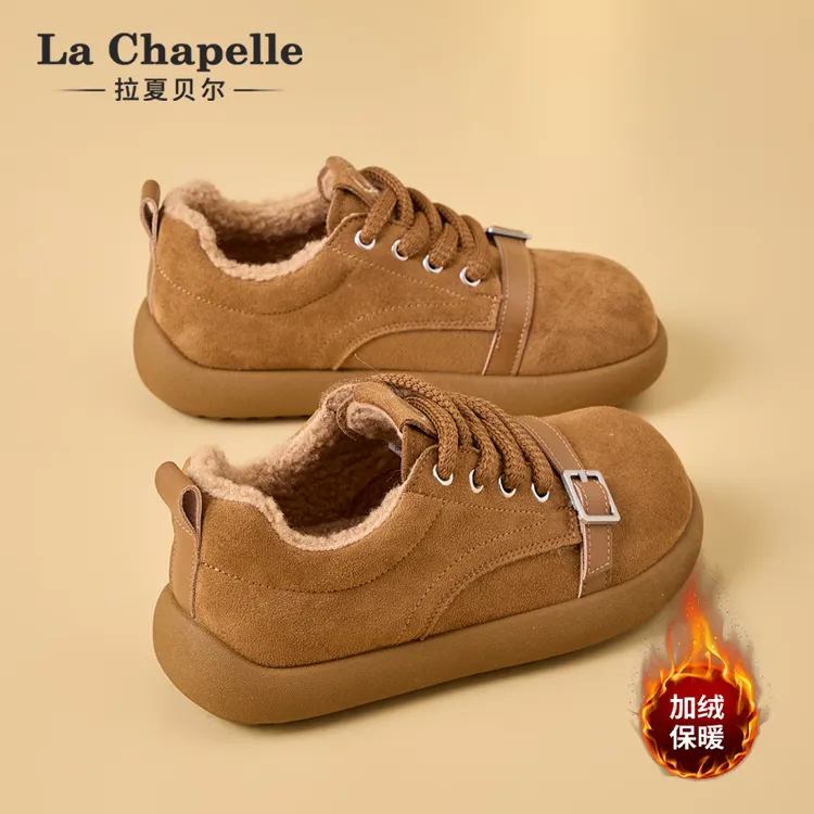 拉夏贝尔勃肯棉鞋女2025百搭休闲网红爆款极简时尚新风格雪地棉鞋商品图