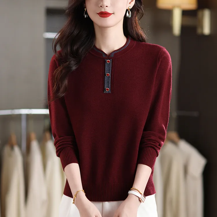 秋装大码洋气红色毛衣女士宽松遮肚子显瘦百搭秋冬时尚针织打底衫