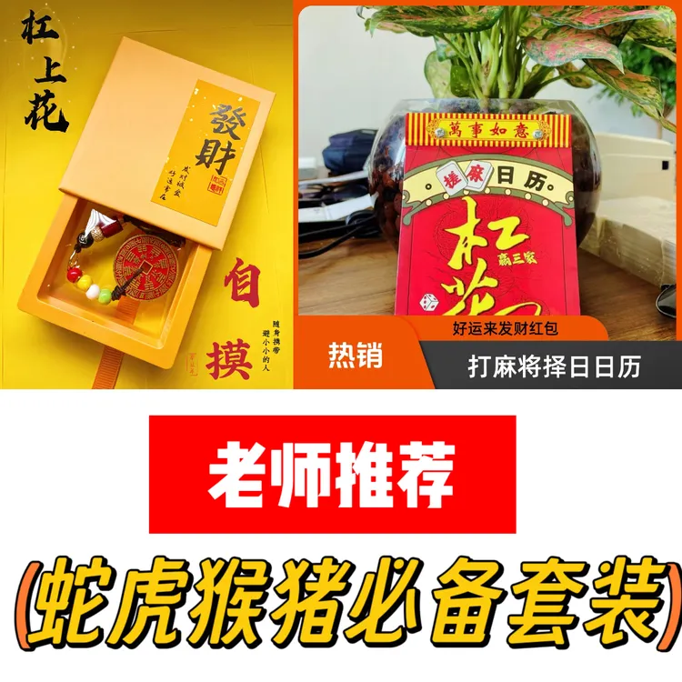 【黄老师推荐】搓麻必备十二生肖虎蛇猴猪黄铜镇运破太sui挂件套装
