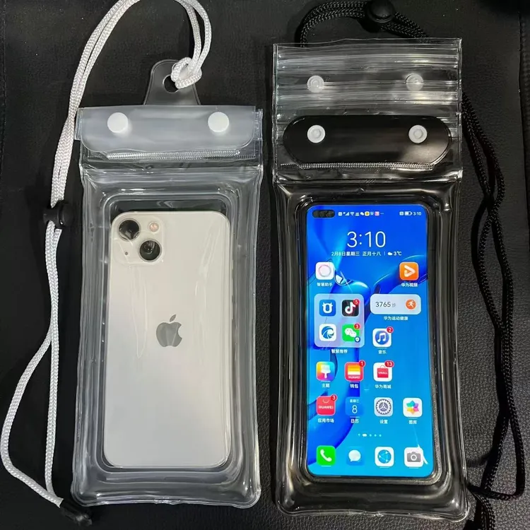 三层密封气囊手机防水袋触屏多功能套拍照漂流送外卖通用游泳下雨