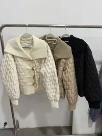 XZS829新中式羽绒服翻领设计感时尚百搭外套羽绒
