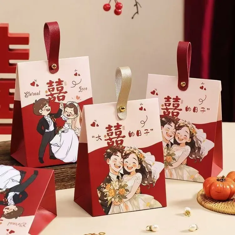 结婚喜糖盒空盒高级新款轻奢订婚小众婚礼高端喜糖礼盒礼物伴娘商品图