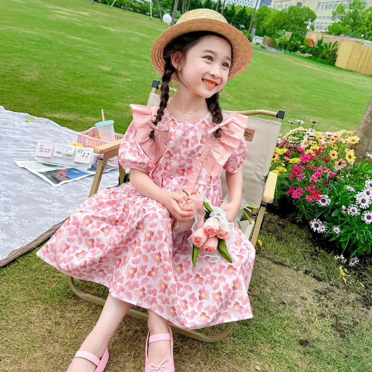 【5.16万人收藏】女童碎花连衣裙夏装2025新款洋气儿童夏季薄款小