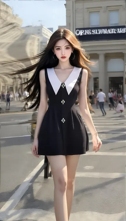 夏季新款温柔知性风V领收腰连衣裙女气质显瘦高端大气氛围感裙子