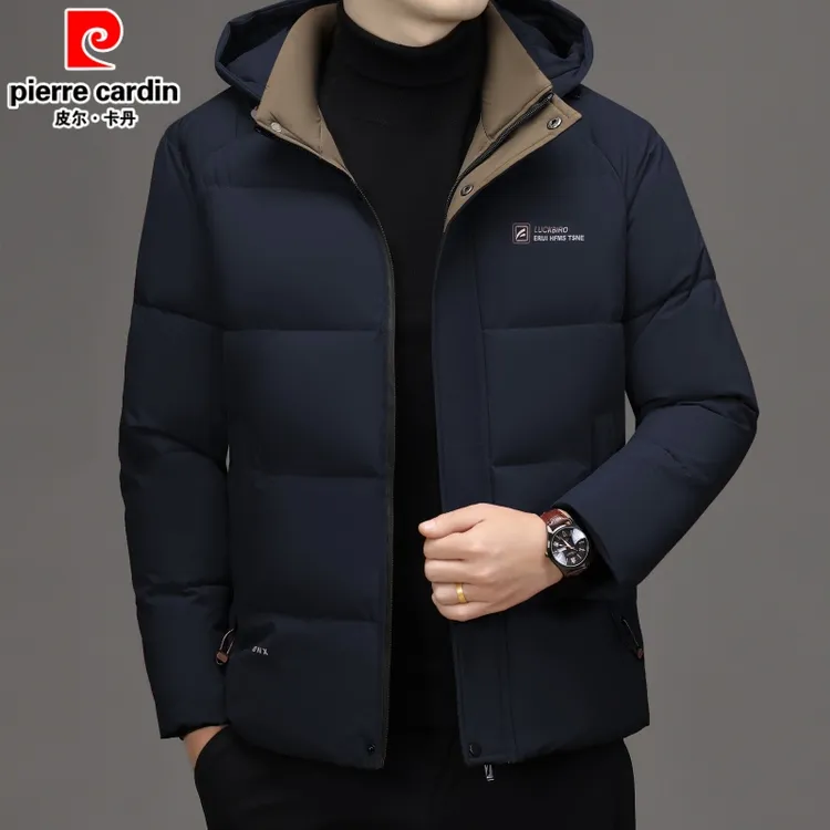 皮尔卡丹冬季爆款高档男士休闲加厚棉服可拆帽男款棉衣外套棉袄男