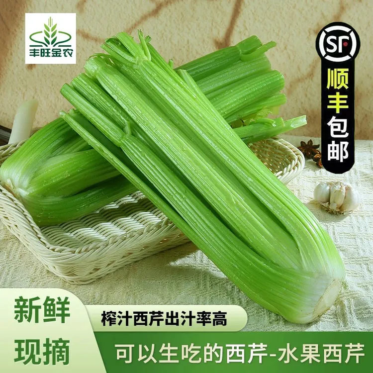【顺丰包邮】榨汁西芹寿光新鲜蔬菜榨汁专用水果西芹无叶西芹山芹