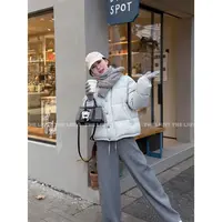 【LIUYI】暖面包~90白鸭绒立领撞色设计短款羽绒服外套512115