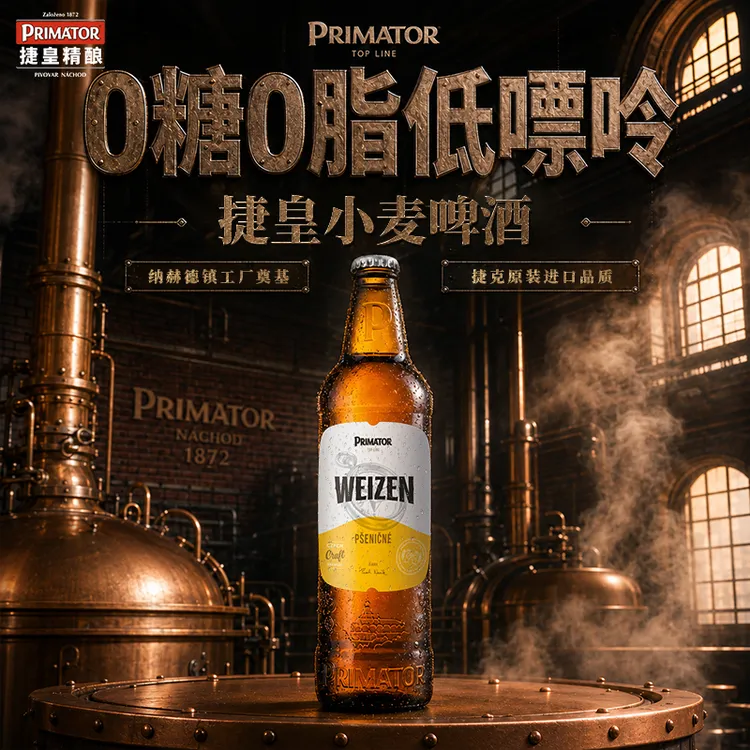 捷皇精酿啤酒500ml单一纯正口味麦香醇厚2瓶6瓶12瓶装随心选购