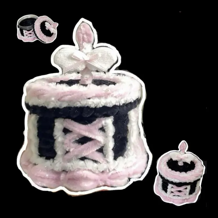 【爱宝】网红扭扭棒蛋糕收纳盒甜酷风diy送朋友闺蜜高颜值生日礼物