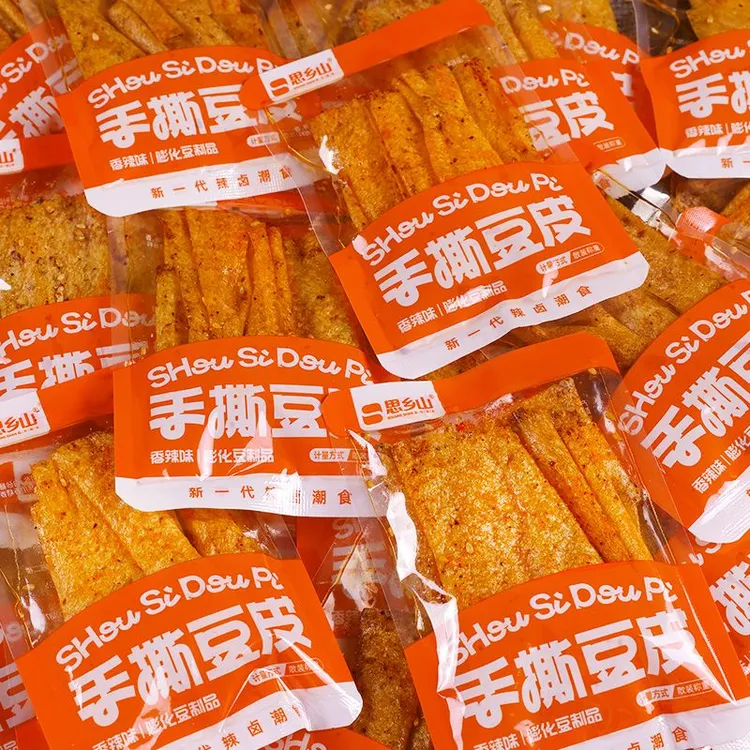 思乡山手撕豆皮卷湖南特产香辣味追剧解馋童年回忆经典小吃零食品